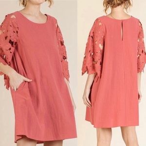 Boutique Umgee Linen Boho Swing Dress